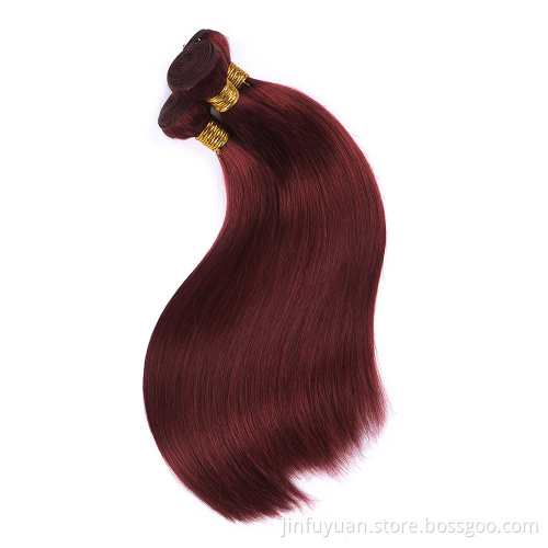 Brazilian Hair Red Color Bundles Straight Human Hair Weave Hair